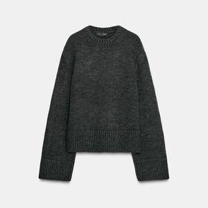 Zara Cozy Charcoal Gray Sweater